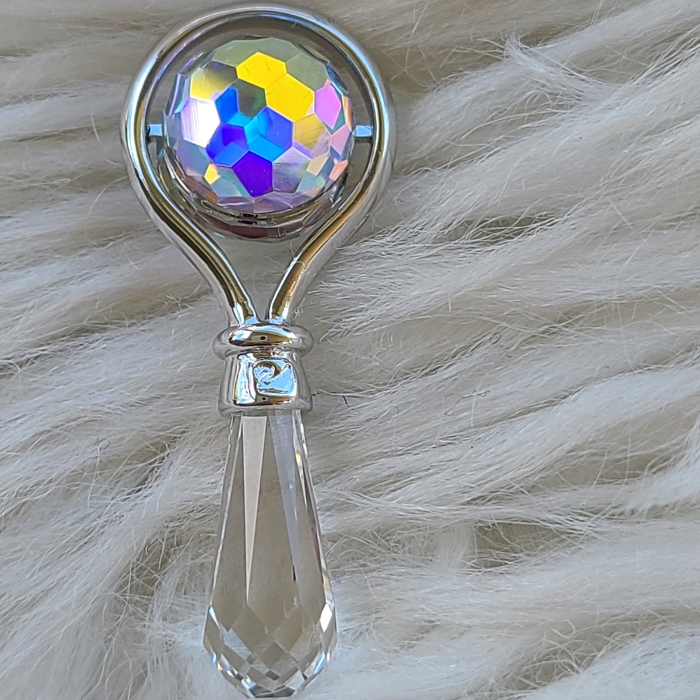Swarovski Baby Rattle- Like New In Box - Picture 4 of 6